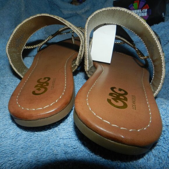 GBG Los Angeles Leather G Buckle Logo Toe ring Slide Sandals🆕FAST😮‍💨⚡🚚 - Picture 7 of 16